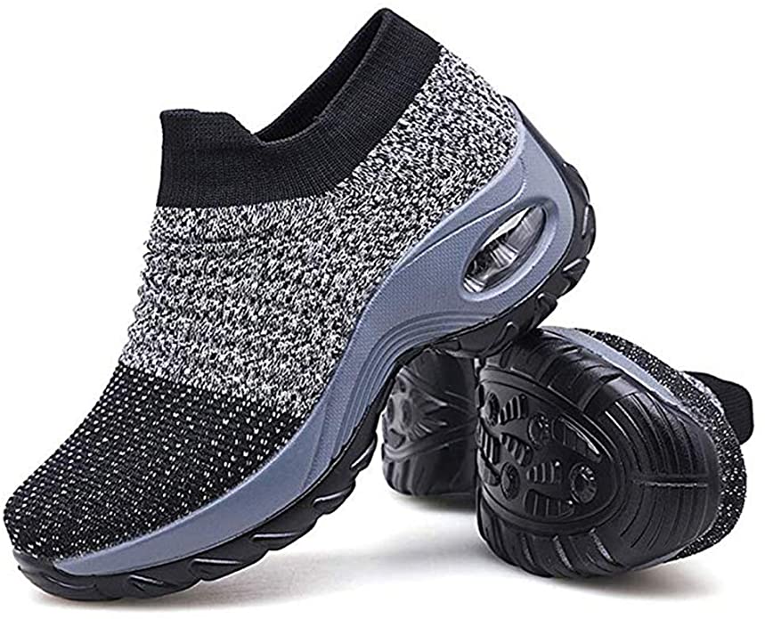 Women Slip On Walking Shoes - Mesh Breathable Sneakers Athletic Road Running Trainers