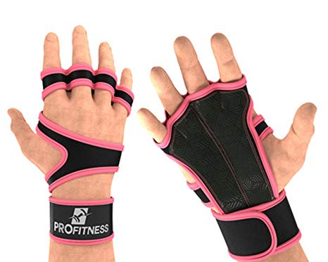 ProFitness Cross Training Gloves with Wrist Support by Non-Slip Palm Silicone Padding to avoid Calluses | For Weight lifting, WOD, Powerlifting & Gym Workouts | Ideal for Both Men & Women