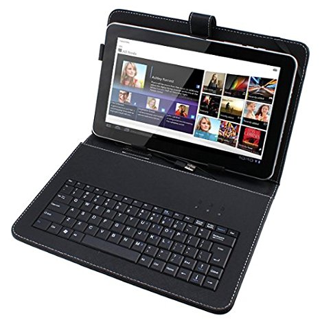 10 inch Leather Keyboard Case for 10.1'' Tablet PC Epad Apad MID