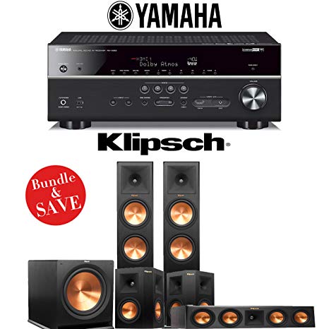 Klipsch Reference Premiere RP-280F 5.1-Ch Home Theater System with Yamaha RX-V683BL 7.2-Ch 4K Network AV Receiver