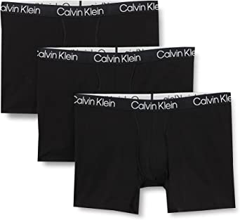 Calvin Klein Men's BOXER BRIEF 3PK, BLACK, L