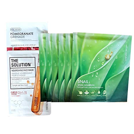 Nature Republic SNAIL Solution HYDROGEL Mask Sheets 6pcs Original Korean Facial Mask