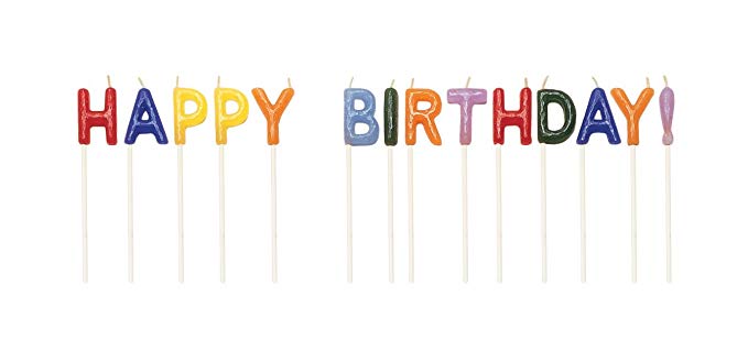 Creative Converting 100118 Pick Letter Sets Birthday Cake Candles, One Size, Assorted