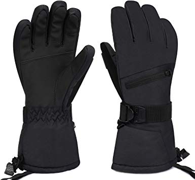 Waterproof Ski Gloves, Winter Warm 3M Thinsulate Snow Gloves for Skiing, Snowboarding, Shoveling, Cycling, Outdoor Sports, Gifts for Men,Women