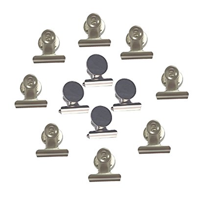 Pack of 12 Metal Refrigerator Magnetic Clip Spring Clips Clamp for Home Office School