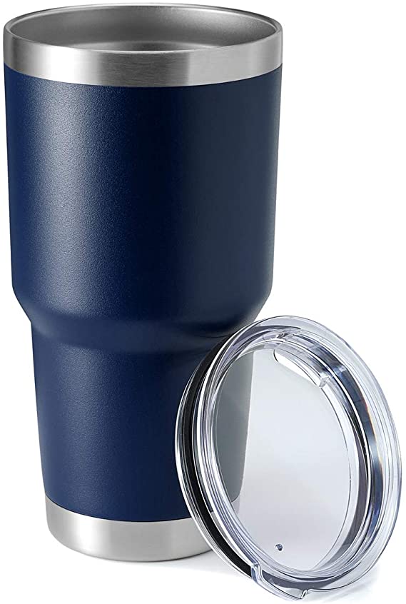 HASLE OUTFITTERS 30oz Tumbler Stainless Steel Coffee Tumbler Double Wall Vacuum Insulated Travel Mug with Lid (Navy, 1 Pack)