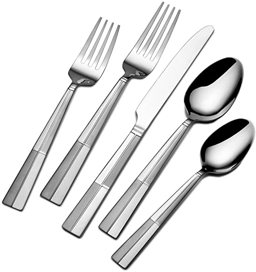 International Silver Arabesque Frost 20-Piece Stainless Steel Flatware Set, Service for 4