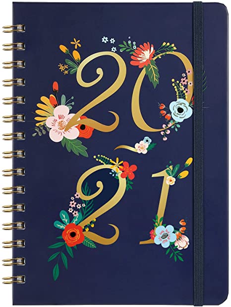 Planner 2020-2021 - Academic 2020-2021 Planner with Weekly & Monthly Pages, Jul 2020-Jun 2021, 6.4" x 8.5", Hardcover, Strong Binding, Tabs, Inner Pocket, Elastic Closure, Inspirational Quotes