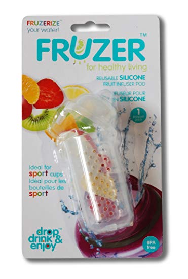 FRUZER Silicone Fruit Infuser Pod (1 Pack), Clear, One Size