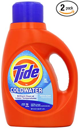 Tide ColdWater Fresh Scent Detergent, 50 Ounce (Pack of 2)