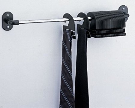 30 Tie Organizer - Wall Mounted - Set of 2 (Chrome)