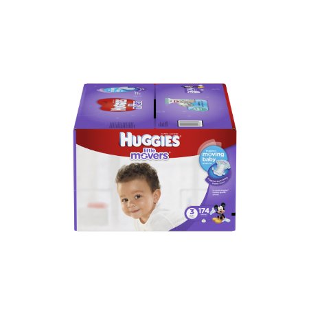 Huggies Little Movers Diapers, Size 3, 174 Count (One Month Supply)