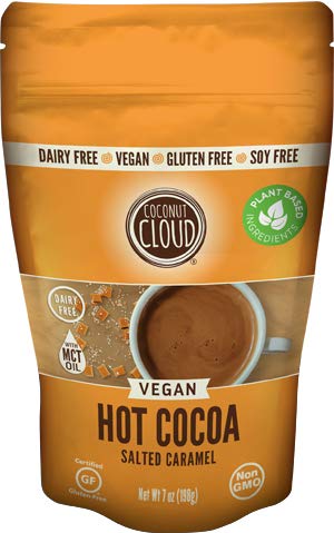 Coconut Cloud: Dairy-Free Instant Hot Cocoa Mix | Vegan, Natural, Delicious, Creamy Chocolate (Made in Colorado from Premium Coconut Milk Powder), Salted Caramel - 7 oz