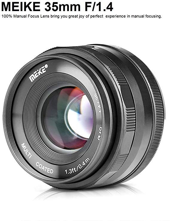MEIKE MK-35mm F/1.4 Manual Focus Large Aperture Lens Compatible with Fujifilm Mirrorless Camera Such as X-T1 X-T2 X-T3