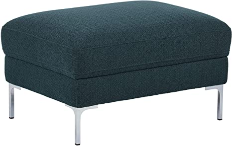 Amazon Brand – Rivet Abel Modern Contemporary Ottoman, 30"W, Navy