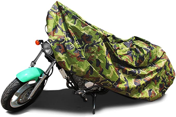 uxcell XL 190T Rain Dust Motorcycle Cover Camouflage Outdoor Waterproof 96inch for Honda