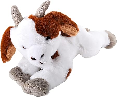 Wild Republic Ecokins, Goat, Stuffed Animal, 12 inches, Gift for Kids, Plush Toy, Made from Spun Recycled Water Bottles, Eco Friendly, Child’s Room Decor
