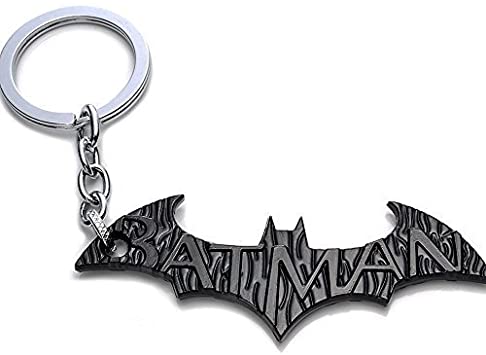 OK-STORE Bat Symbol Key Chain Zinc Alloy Keychain Bat Shape Metal Key Ring Tag for Your Autos, Home or Boat