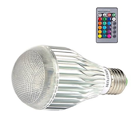 E27 Bulb Color Changing Dimmable RGB LED Light Bulb ,UNIFUN 12W E27 Led RGB Led Bulbs with Remote Controller