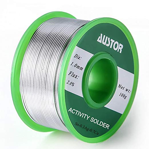 AUSTOR 1.0mm Lead Free Solder Wire with Rosin Core