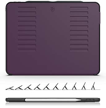ZUGU CASE The Muse Case - 2018 iPad Pro 12.9 inch - Very Protective But Thin   Convenient Magnetic Stand   Sleep/Wake Cover (Purple 2018 12.9 Gen 3)
