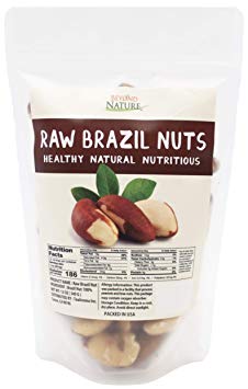 Beyond Nature Raw Brazil Nuts - Whole, Unsalted, No Shell, Superior to Organic, Premium Healthy Snack Food, High Source of Protein, Vitamins & Minerals - Resealable Bag 12oz Pack