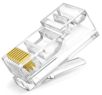 RJ45 Connectors,Gleewin 50 Pack Cat6 RJ45 Ends,Ethernet Cable Crimp Connectors UTP Network Plug for Solid Wire and Standard Cable
