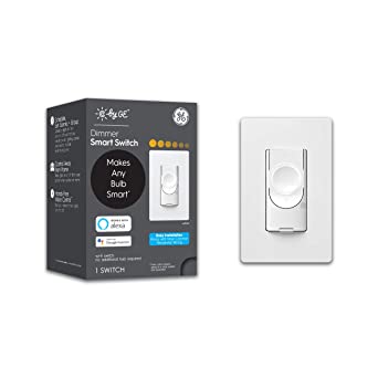 C by GE 3-Wire Smart Dimmer Switch - Compatible with Google Home and Alexa, Dimmer Switches Without Hub, Smart Switch No Neutral Required, Single-Pole/3-Way, 1-Pack (Packaging May Vary)