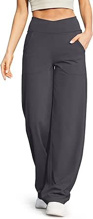 G4Free Wide Leg Pants for Women Loose Yoga Pants with Pockets Petite/Regular/Tall Stretch Casual Lounge Pants