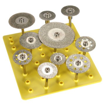 BABAN 10X 18quot Diamond Saw Cut Off Discs Wheel Blades Rotary Tool Set Shank for Dremel