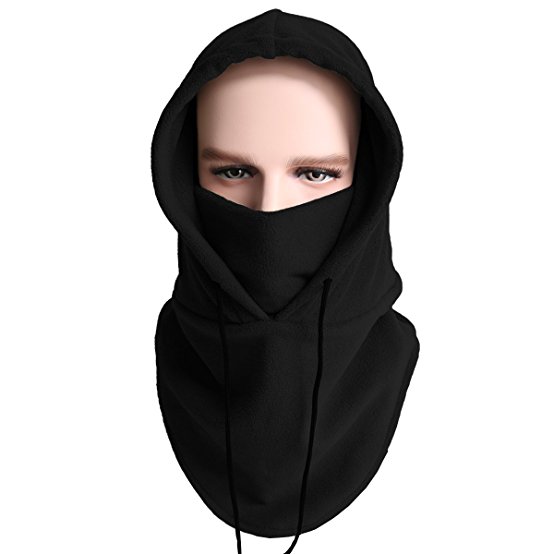 Balaclava Fleece Hood - Windproof Ski Mask- Cold Weather Face Mask Motorcycle Neck Warmer Cycling Helmet Liner Skull Cap Beanie Thermal Scarf Winter for Running Snowboarding Fishing