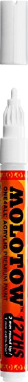 Molotow M127211 One4All Acrylic Paint Marker with 2mm Round Tip, White