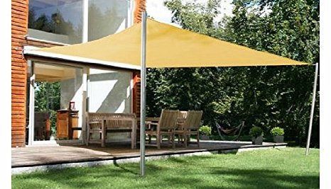 ALEKO Square 12x12 Waterproof Sun Shade Sail Canopy Tent Replacement Sand Color