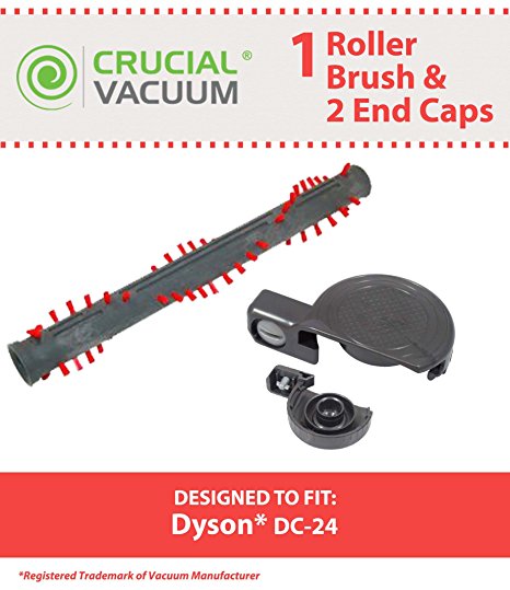 Dyson DC24 Brushroll & 2 End Caps, Part # 917390-02 & 917390-01