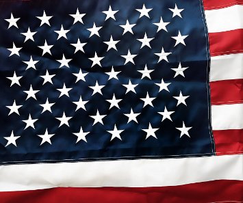 U.S. American Flag 3'x5' Nylon with Embroidered Stars and Sturdy Brass Grommets [ 6'x10', 5'x8', 4'x6' and 2'x3' also available]. U.S. Company. We donate 30% of Proceeds to Families of Fallen Officers. Money Back Guarantee: 100%