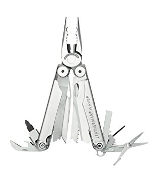 Leatherman - Wave Multi-Tool with Cap Crimper, Stainless Steel with Leather Sheath (FFP)