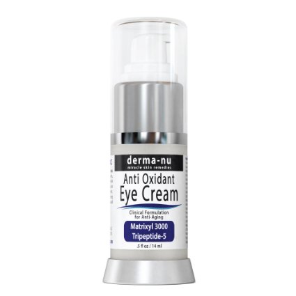 Anti Aging Eye Cream - Best Eye Treatment for Under Eye Wrinkles, Dark Circles, Crows Feet & Puffy Eyes. Effectively Nourishes Skin with Coq10, Matrixyl 3000, Amino Acids, Peptides & Vitamin C - .5oz