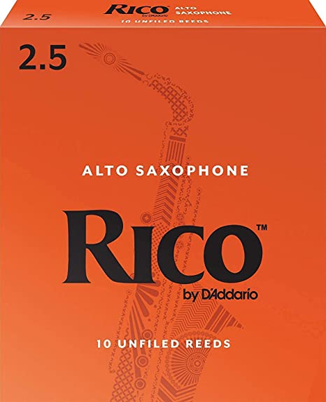 Rico by D'Addario Alto Sax Reeds, Strength 2.5, 10-pack - RJA1025