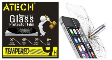ATECH HD Tempered Glass Screen Protector Film 9H 0.3mm 2.5D Rounded-Edge Shatterproof Anti-Scratch Reduce Fingerprint Bubble-Free Ultra Clear Screen Shield for iPhone 6S Plus/6 Plus (6S/6  5.5" Clear)