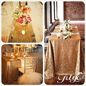 12x108 Gold Sequin Table Runner Sequin Table Cloth Sequin Tablecloths Sequin Linens