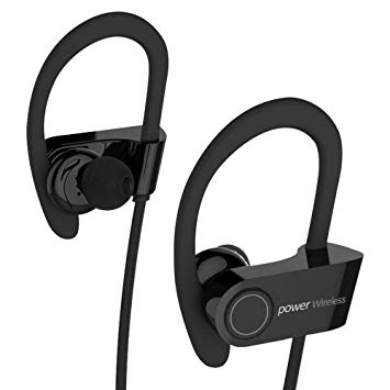 Bluetooth Headphones,Wireless Sports Earbuds with Bluetooth 4.2, Bass Stereo Sweat-Proof Earphones with Microphone, Noise Canceling Headphones for Exercise,Running,Gym,Workout (Black)