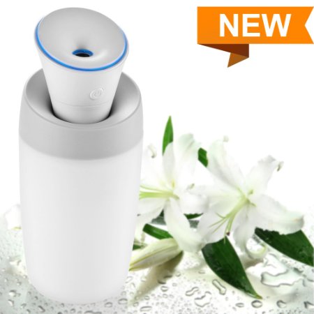 250Ml Silent USB Cool Mist Diffuser Air Purifier Portable Mini Home HumidifierPerfect for Baby Room Home Car Face Office and Water Bottle