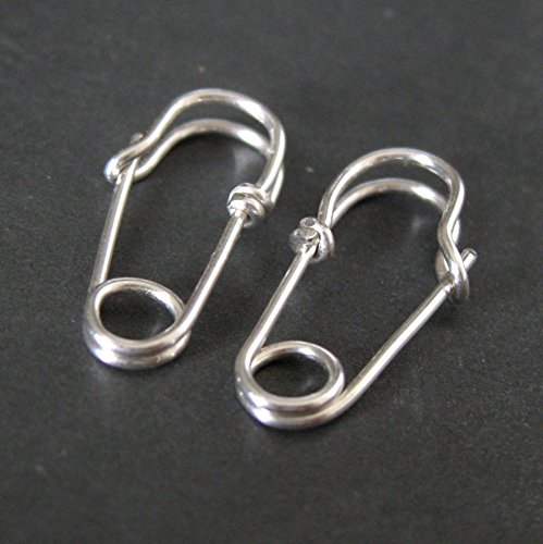 Mini Safety Pin Earrings - Hoops, sterling silver,14k yellow gold filled, 14k rose gold filled