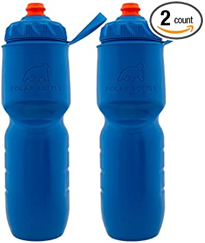 Polar Bottle (2 Pack Insulated Water Bottle 24 Oz BPA Free Sports Squeeze Water Bottles Handheld