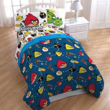 Angry Birds Twin Size 3 Piece Sheet Set Cotton Rich by Commonwealth