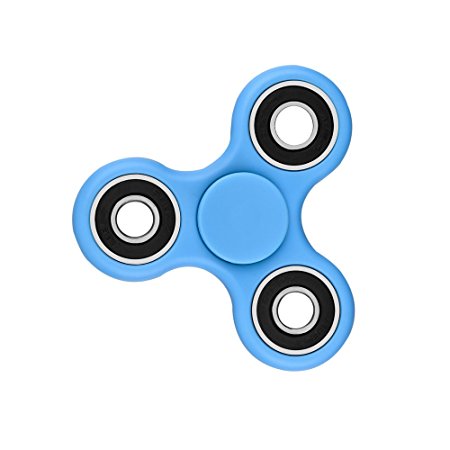 LNMBBS Hand Spinner Fidget Toy - Stress Reducer, Good for ADD, Anxiety, and Autism - Tri-spinner Fidget Toy, Best Stress Relieve, Perfect for Killing Time (Blue)