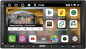 ATOTO S8 7inch Android Double Din Car Stereo Receivers, Wireless CarPlay & Wireless Android Auto, Dual Bluetooth, Built-in 4G LTE, USB Tethering, HD Rearview with LRV, SCVC, 4G 32G, S8G2A74MS