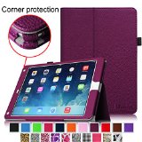 Fintie iPad Air 2 Case Corner Protection - Slim Fit Leather Folio Case with Smart Cover Auto Sleep  Wake Feature for Apple iPad Air 2 iPad 6 2014 Model Purple