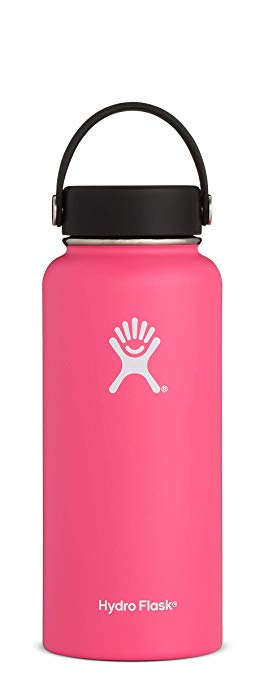 Hydro Flask 32 oz Double Wall Vacuum Insulated Stainless Steel Leak Proof Sports Water Bottle, Wide Mouth with BPA Free Flex Cap, Watermelon