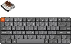 Keychron K3 Max Ultra-slim Wireless Mechanical Keyboard, QMK/VIA Programmable Bluetooth 5.1/2.4 GHz/Wired with White Backlight Low Profile Gateron Mechanical Brown Switch Compatible with Mac Win Linux